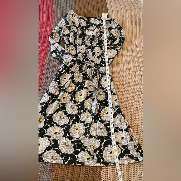 Lands' End Green and White Floral Patterned Midi Dress - Picture 3 of 13